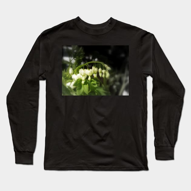 white bleeding hearts #2 Long Sleeve T-Shirt by DlmtleArt